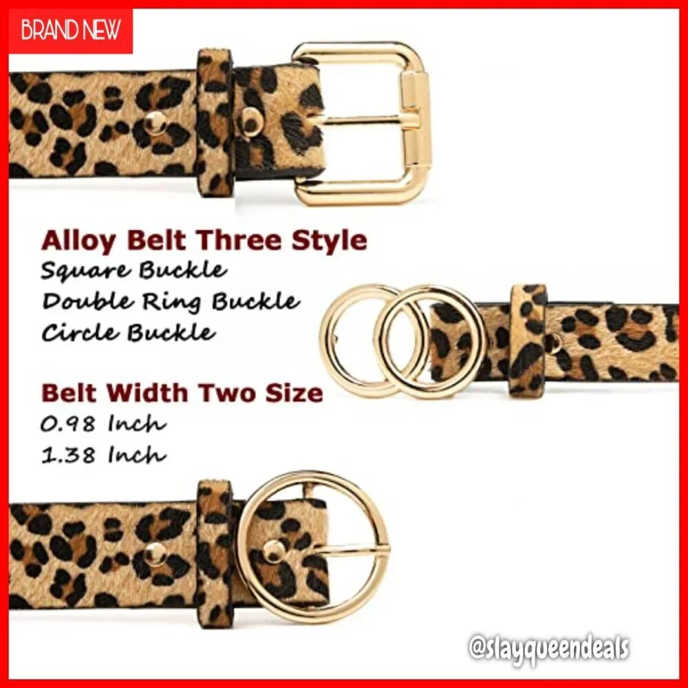 Adjustable PU Leather Belt with Alloy Buckle, Size Medium, Fits 31-36